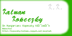 kalman kopeczky business card